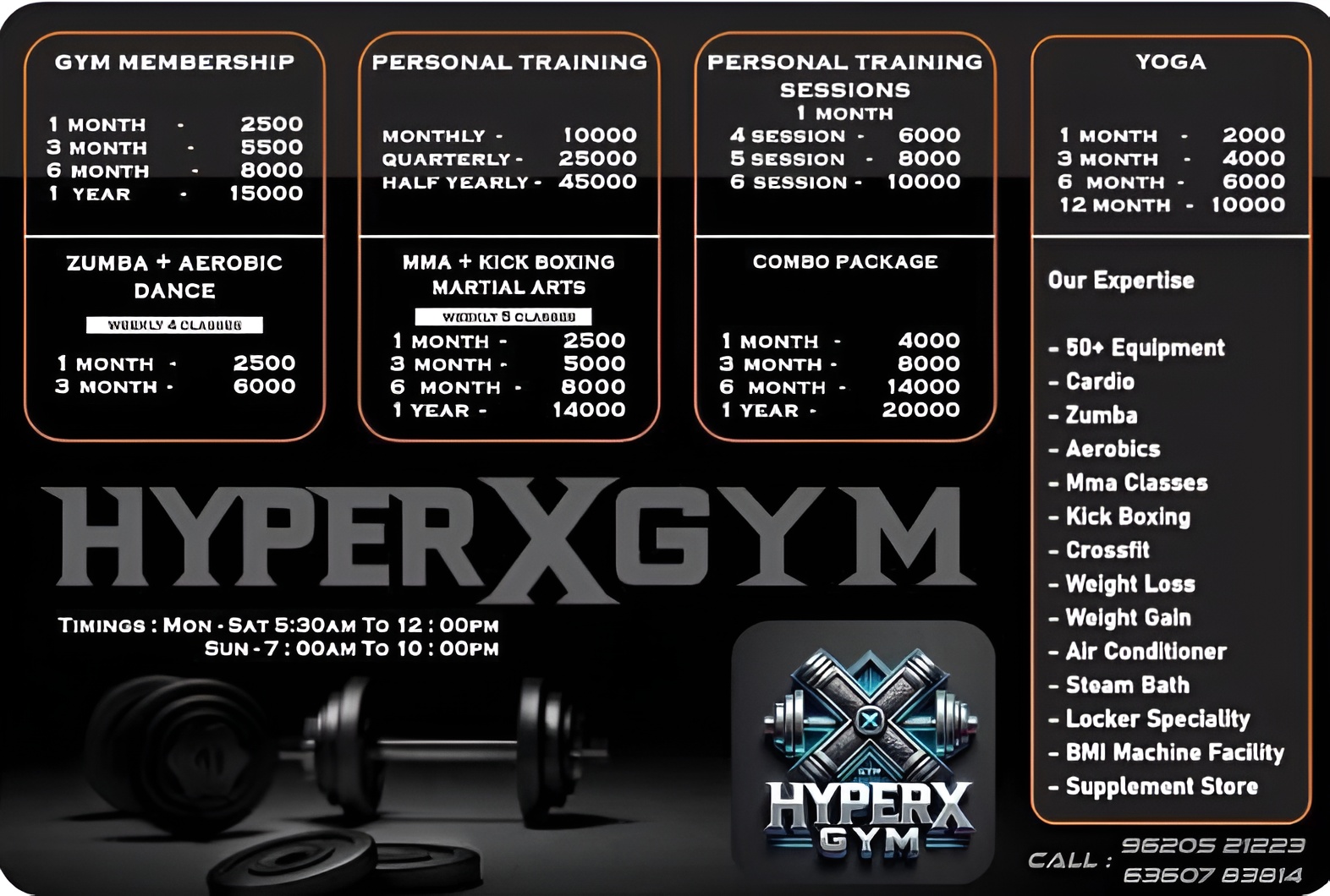 Membership plans and pricing at HyperX Gym near Nagavara - gym offers and discounts